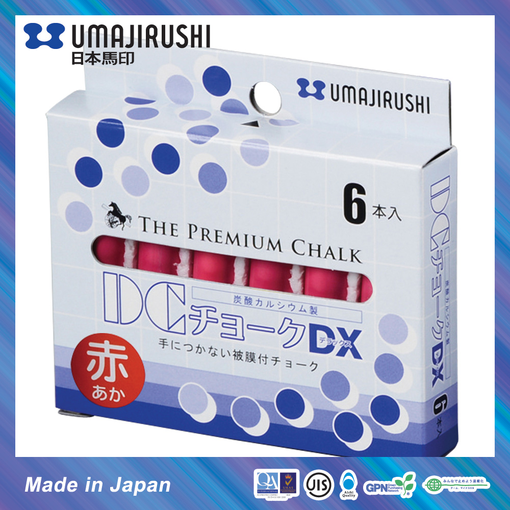 日本馬印 UMAJIRUSHI DX353 DX 高密度粉筆 (紅) DX High Density Chalk (Red) 6支